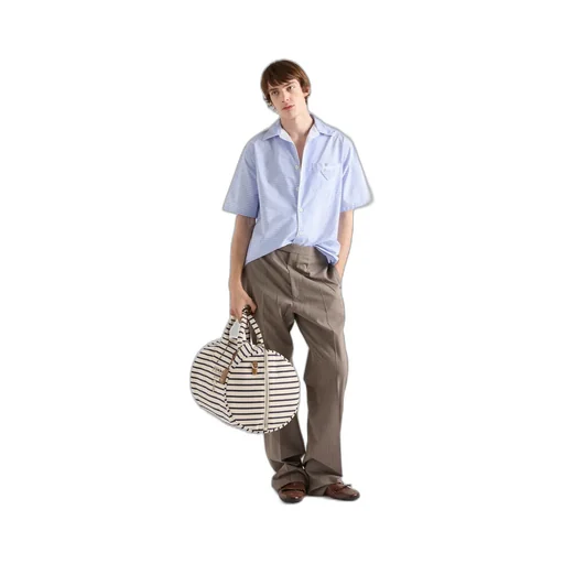 Striped Cotton Bowling Shirt