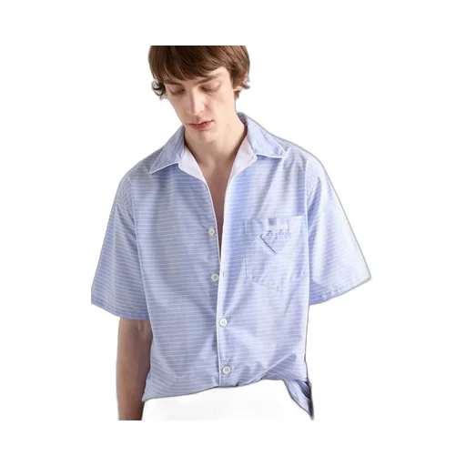 Striped Cotton Bowling Shirt