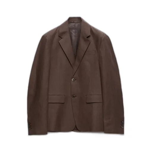 Single-Breasted Linen Jacket