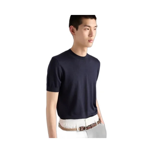 Short-Sleeved Cashmere And Silk Sweater