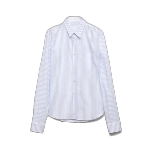 Striped Cotton Shirt With Double Collar