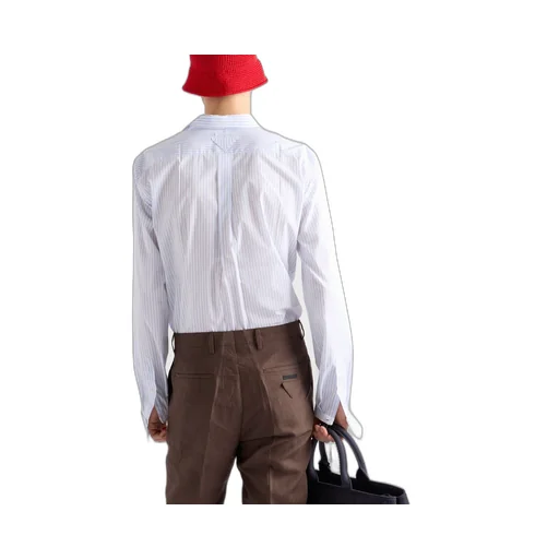 Striped Cotton Shirt With Double Collar