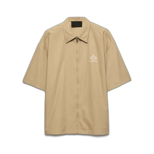 Short-Sleeved Technical Cotton Shirt