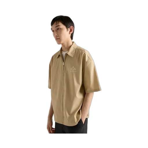 Short-Sleeved Technical Cotton Shirt
