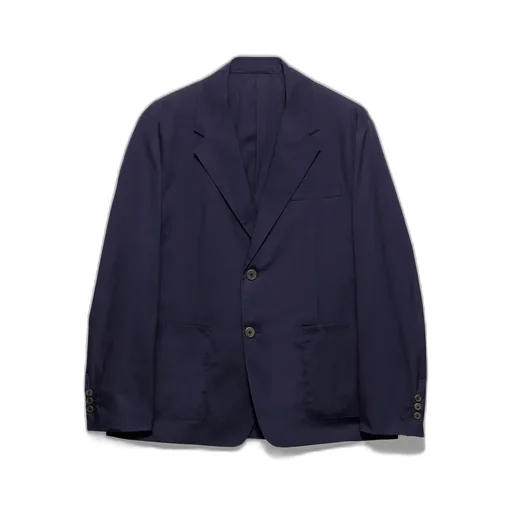 Single-Breasted Cotton Blend Jacket