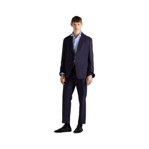 Single-Breasted Cotton Blend Jacket