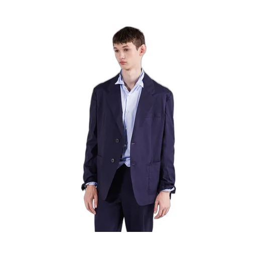 Single-Breasted Cotton Blend Jacket
