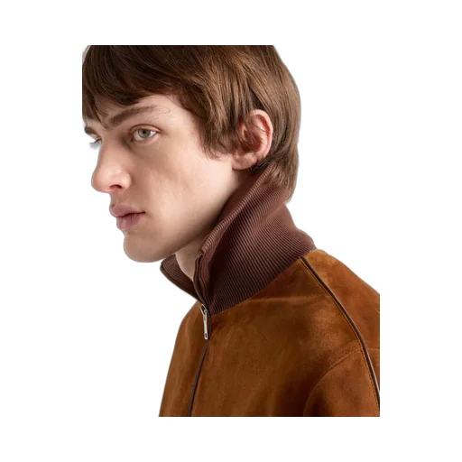 Suede Blouson Jacket