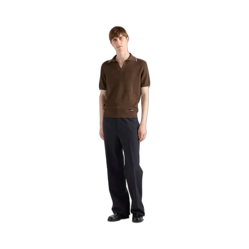 Silk And Cotton Polo Shirt