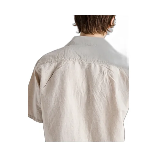 Short-Sleeved Chambray Shirt