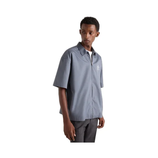 Short-Sleeved Technical Cotton Shirt