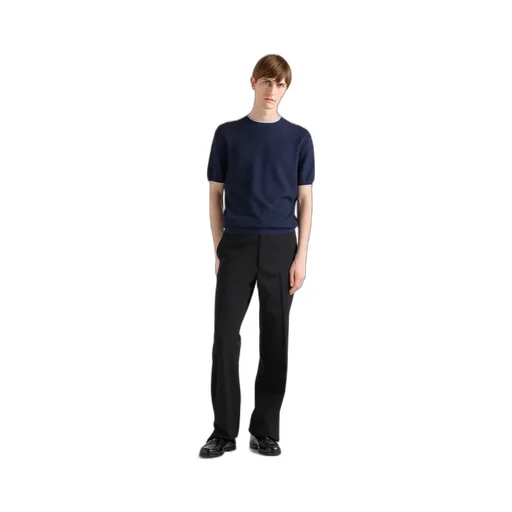 Short-Sleeved Silk And Cotton Sweater