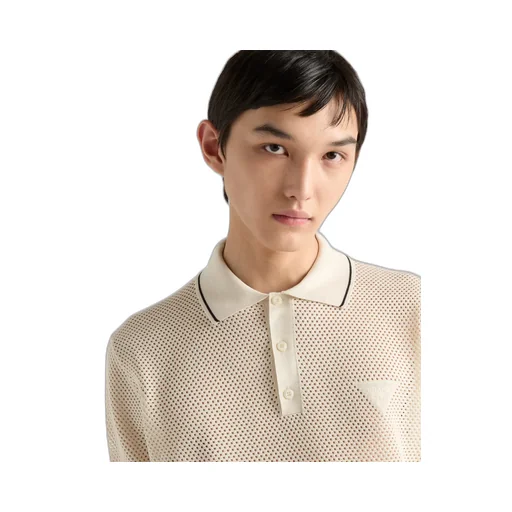 Silk And Cotton Polo Shirt