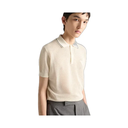 Silk And Cotton Polo Shirt
