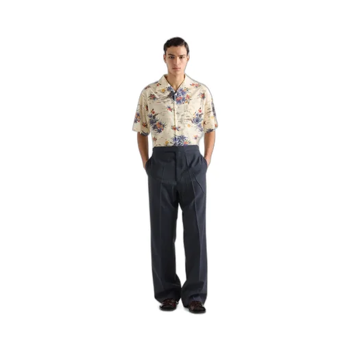 Printed Cotton Bowling Shirt