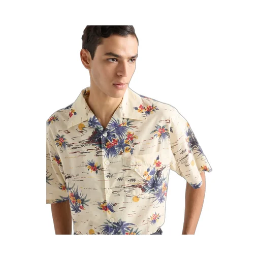 Printed Cotton Bowling Shirt