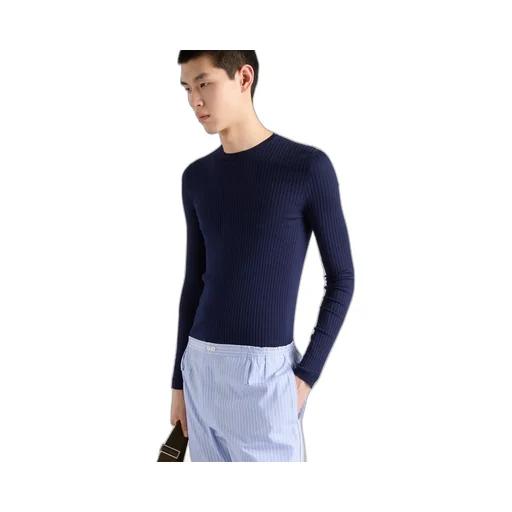 Ribbed Cotton Crew-Neck Sweater