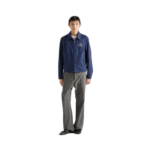 Cotton Blend Blouson Jacket