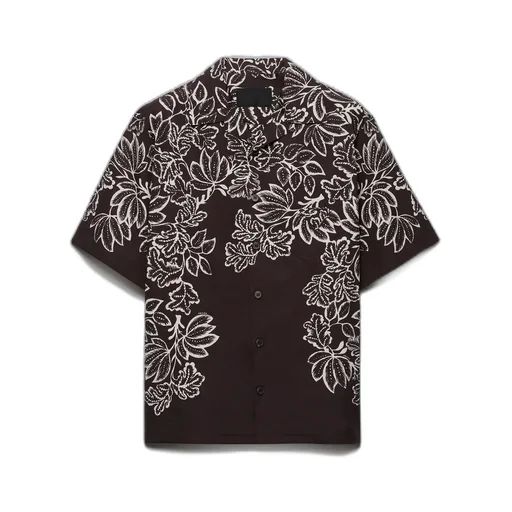 Printed Cotton Bowling Shirt