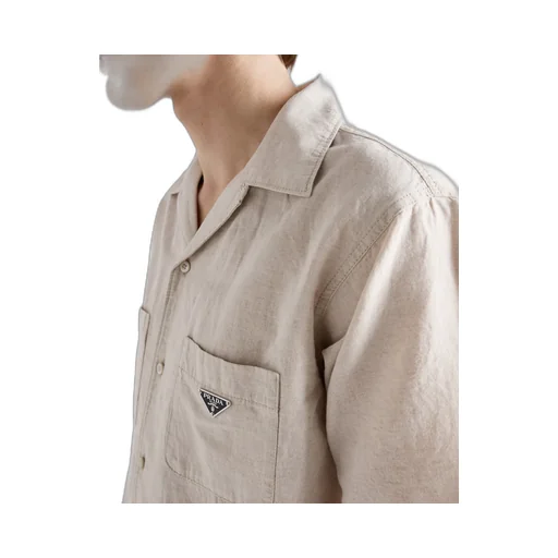 Short-Sleeved Chambray Shirt