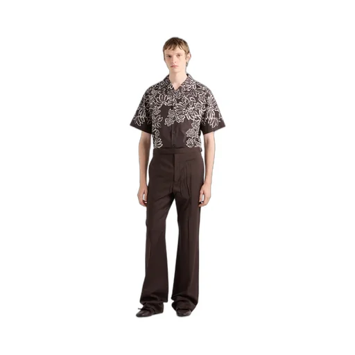 Printed Cotton Bowling Shirt