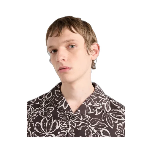 Printed Cotton Bowling Shirt