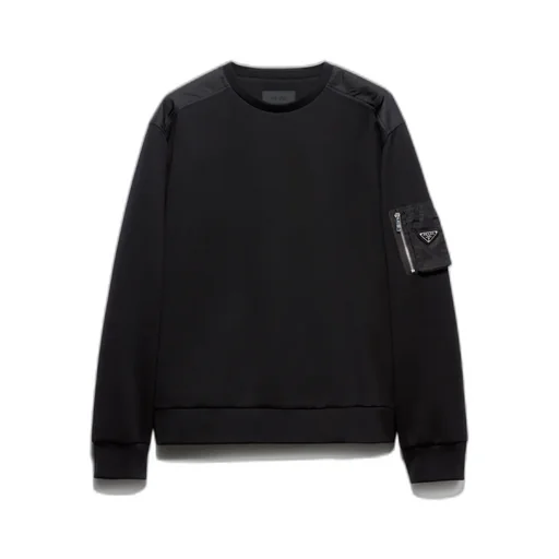 Cotton Fleece And Re-Nylon Sweatshirt