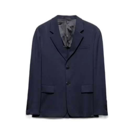 Single-Breasted Wool Blend Jacket