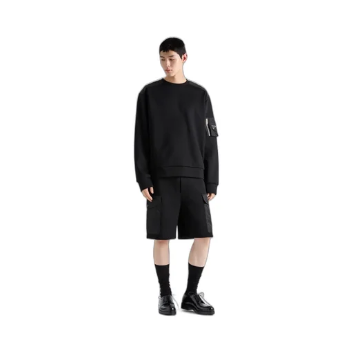 Cotton Fleece And Re-Nylon Sweatshirt