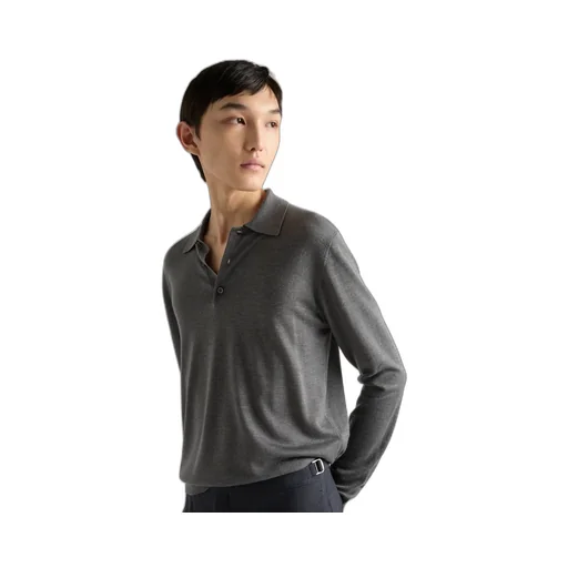 Cashmere And Silk Polo Shirt