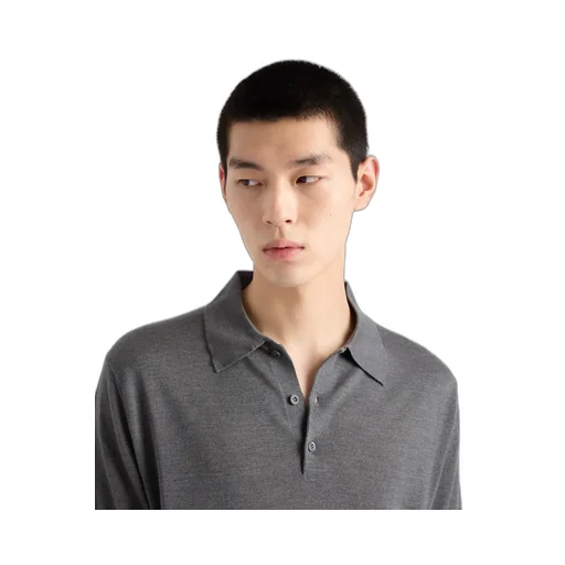 Cashmere And Silk Polo Shirt
