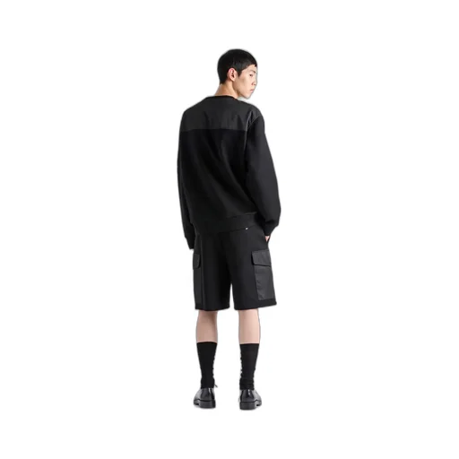 Cotton Fleece And Re-Nylon Sweatshirt