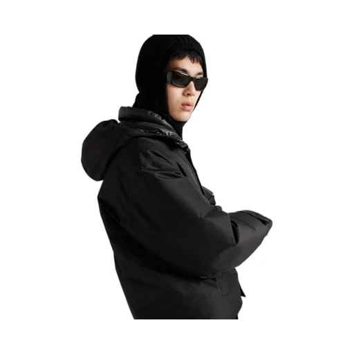 Technical Fabric Down Jacket With Hood