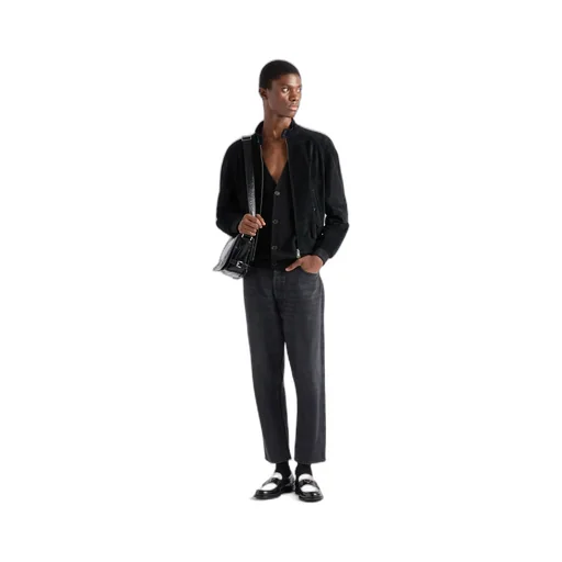 Suede Bomber Jacket