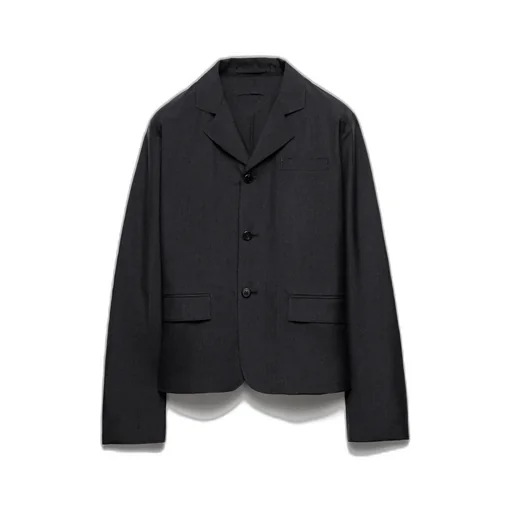 Single-Breasted Wool And Silk Jacket