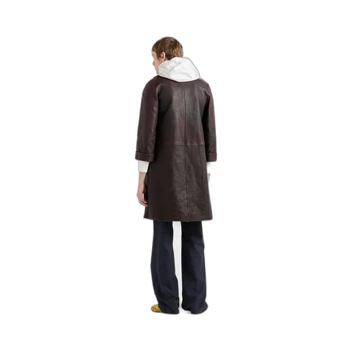Leather Zipper Hoodie