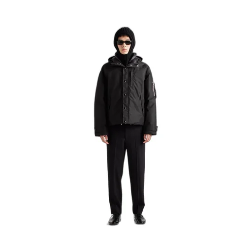 Technical Fabric Down Jacket With Hood