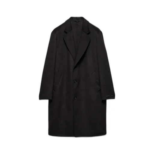 Single-Breasted Wool, Angora And Cashgora Coat