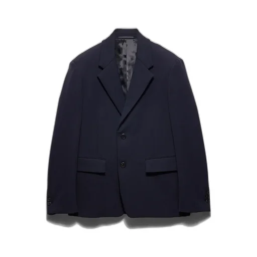Single-Breasted Technical Gabardine Jacket