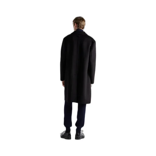 Single-Breasted Wool, Angora And Cashgora Coat