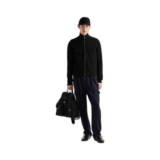Wool And Cashmere Zipper Cardigan