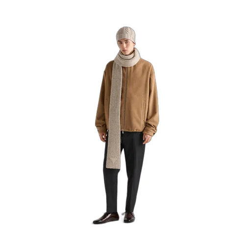 Camel Hair Hoodie Jacket