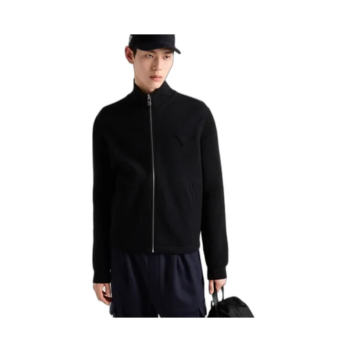 Wool And Cashmere Zipper Cardigan
