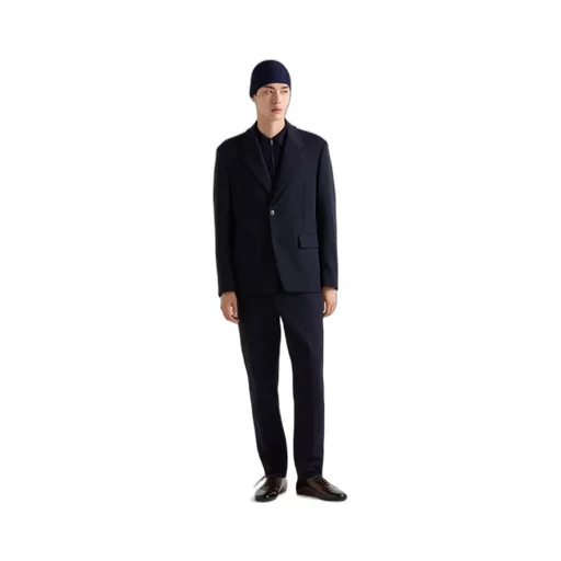Single-Breasted Technical Gabardine Jacket