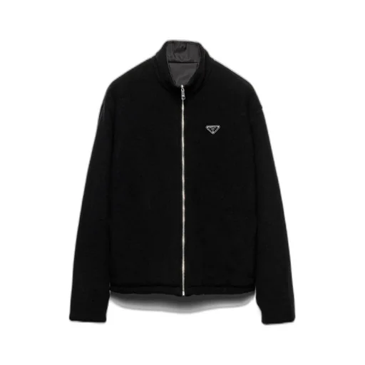Reversible Fleece And Cashmere Blend Cardigan