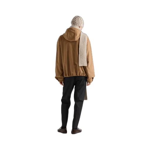 Camel Hair Hoodie Jacket
