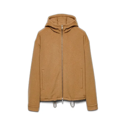 Camel Hair Hoodie Jacket