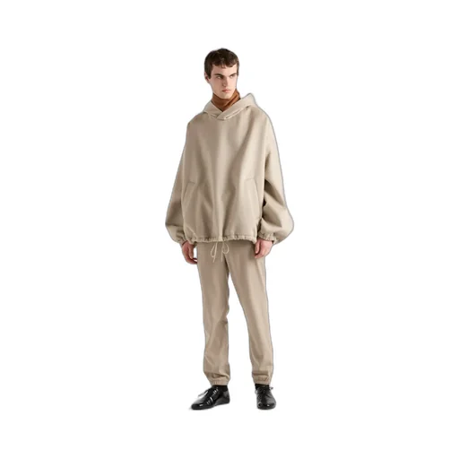 Wool Blend Hoodie Jacket