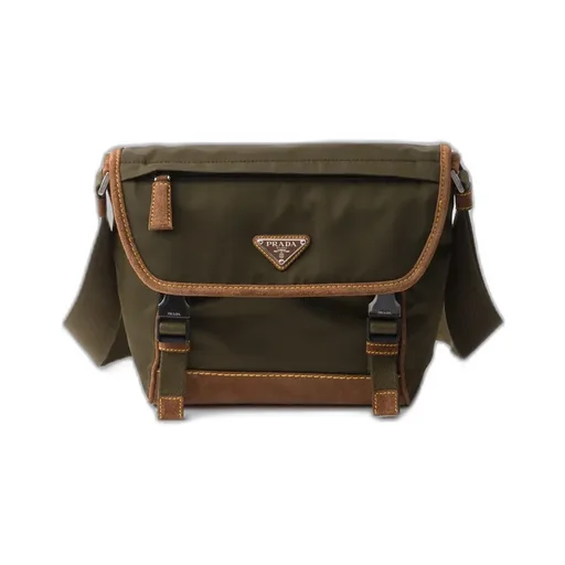 Medium Re-Nylon And Suede Shoulder Bag