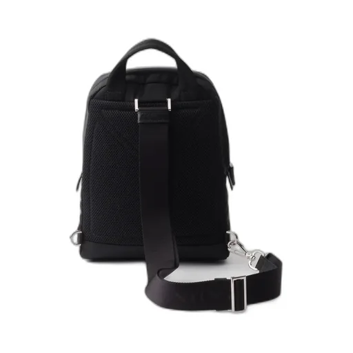 Re-Nylon And Saffiano Leather Backpack